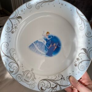 Disney Cinderella Blue and White Dinner Plate